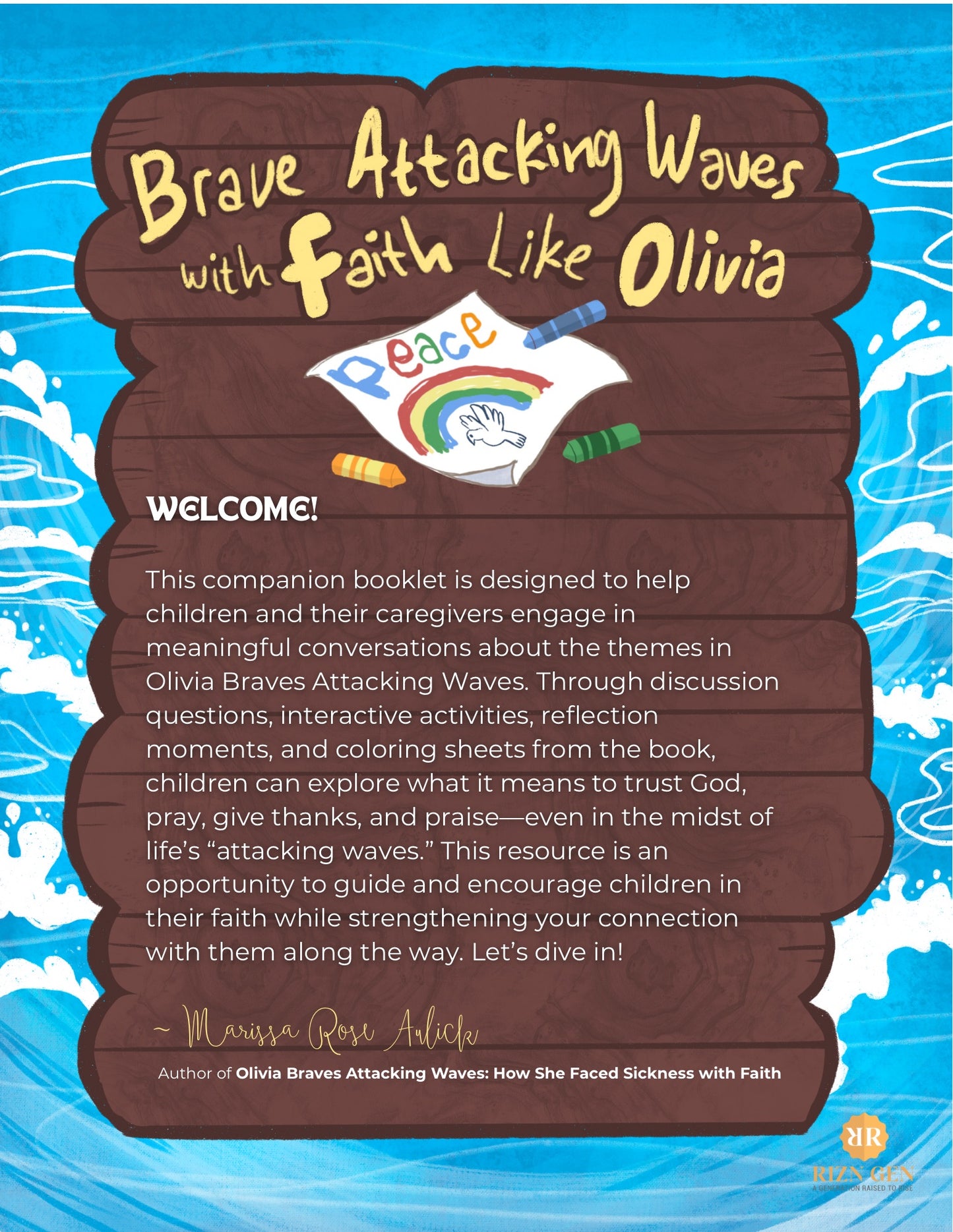 Olivia Braves Attacking Waves: Kids Companion Discussion & Activity Booklet