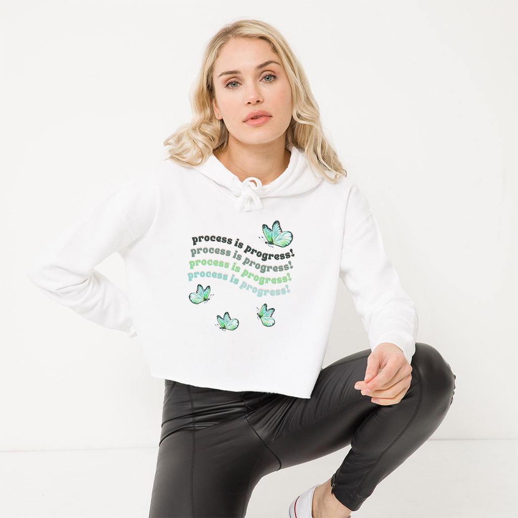 Process IS Progress Women Youth Crop Hoodie RiZN Gen
